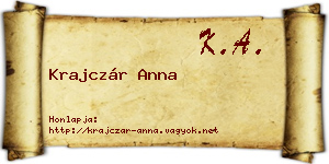 Krajczár Anna névjegykártya